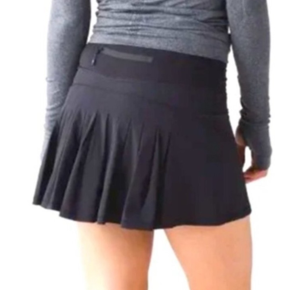 Lululemon Black Run Speed Skort Skirt Size 6 Regular Tennis Golf Workout Active